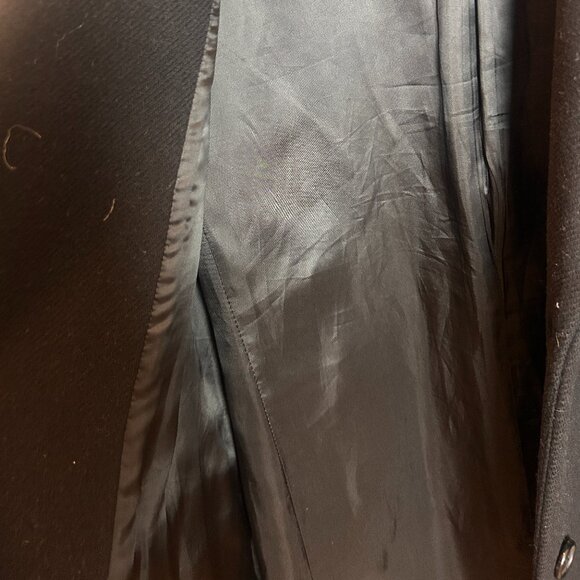 ZARA black wool blend single-breasted coat, size S - Picture 5 of 11